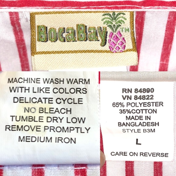 Boca Bay Red & White Stripe Short Sleeve Shirt. - Picture 6 of 8